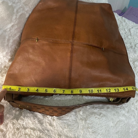 KOOBA  Large Brown Leather Tote bag with wide woven strap handle - Picture 15 of 16